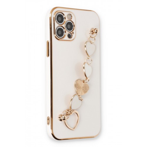 Newface iPhone 12 Pro Max Kılıf Esila Silikon - Beyaz