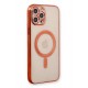 Newface iPhone 12 Pro Kılıf Magneticsafe Lazer Silikon - Kırmızı