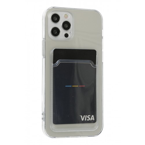 Newface iPhone 12 Pro Kılıf Kart Şeffaf Silikon - Şeffaf